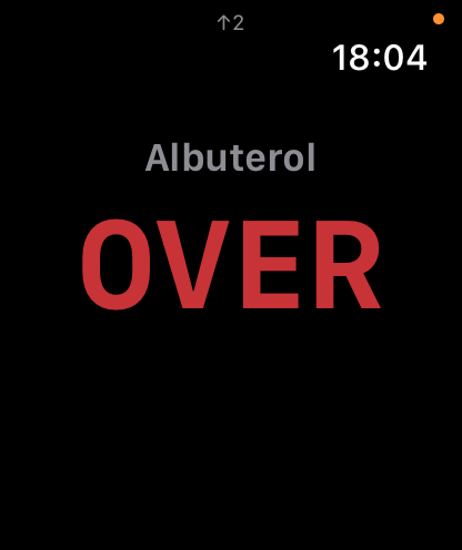 Albuterol OVER — fully expired, fading at bottom